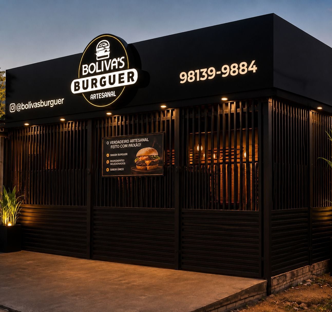 Fachada da Bolivas Burguer Artesanal em Sobradinho II